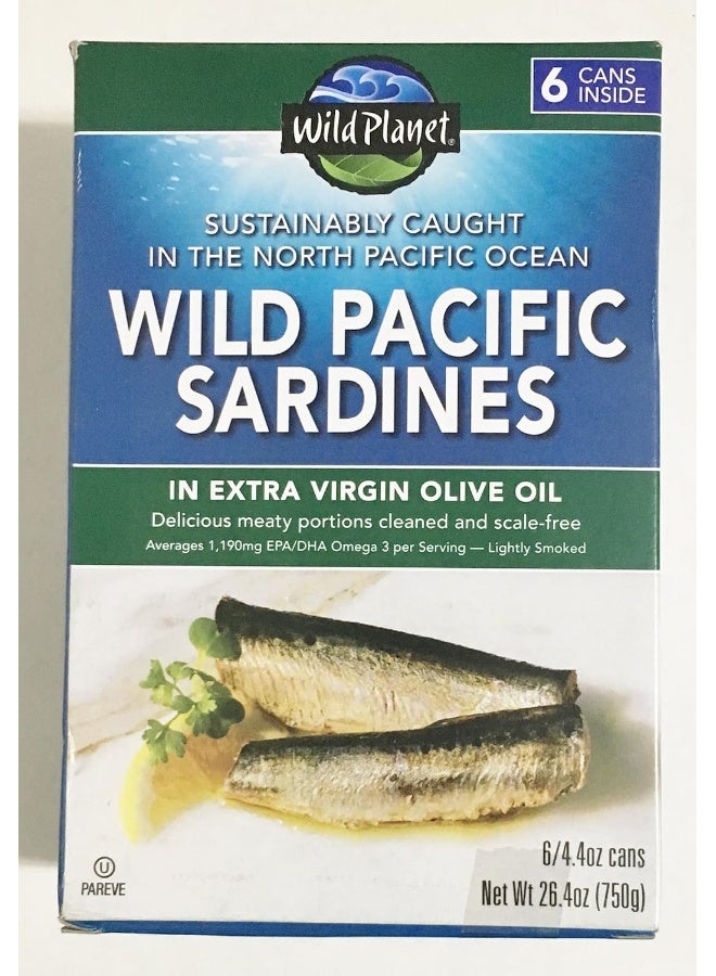 Wild Planet Wild Pacific Sardines in Extra Virgin Olive Oil - Image 1
